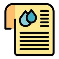 Water resource management report with two water drops symbol, vector