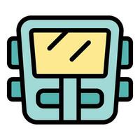 Smartwatch showing empty battery status icon displaying low power vector