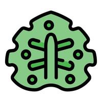 Green bacteria or virus with flagella moving in the body, microscopic view vector