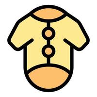 Baby clothes showing short sleeves and buttoned shirt design vector