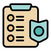 Secure checklist ensuring data protection and privacy vector