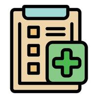 Medical clipboard showing adding a medical record or adding a patient to healthcare database vector