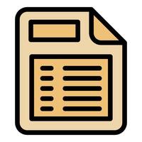 Digital document representing data analysis and business reporting vector
