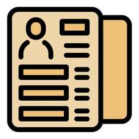 Job application representing candidate profile for hiring process vector