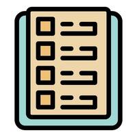Clipboard showing a checklist with completed tasks representing project management and productivity vector