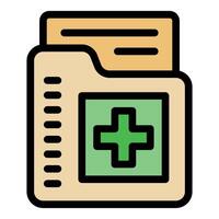 Medical record folder storing patient data and information vector