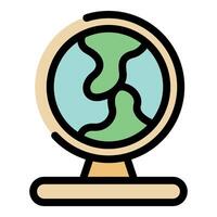 School desk globe showing earth continents and oceans for geography lessons vector