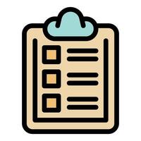 Clipboard showing checklist for task management and business planning vector