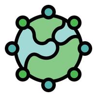 Global network connecting the world, data exchange and international communication vector