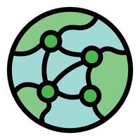 Global network connecting continents for seamless communication vector