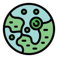 Planet earth showing signs of pollution and environmental damage vector