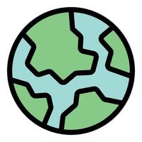 Green and blue planet earth globe showing continents and oceans vector