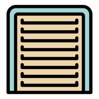 Car air filter preventing dust and debris from entering engine vector