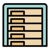 Garage door with sections and handles representing security and access vector