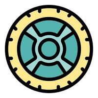 Car wheel rim showing rotating spoke pattern vector
