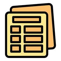 Two page digital form representing online survey or exam vector