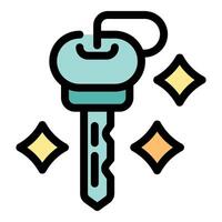 Sparkling clean key illustrating purity and security vector