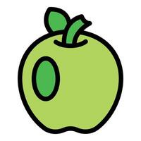 Green apple showing number zero, nutrition and educational concept vector