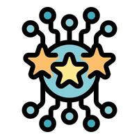 Neural network providing excellent rating with three stars vector