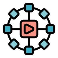platform connecting devices in digital network vector