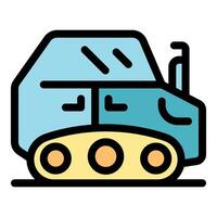 Moon rover exploring lunar surface, futuristic space travel icon vector