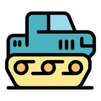 Futuristic mars rover exploring the red planet surface vector