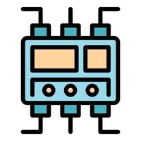 Electronic circuit board computing technology microchip processing power vector