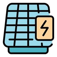 Solar panel generating electricity, clean energy solution for sustainable future vector