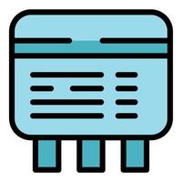 Electric meter showing electricity consumption data with three pins vector