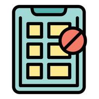 Smartphone showing blocked apps on screen, cyber security and access control concept vector