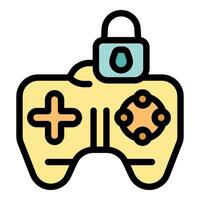 Parental control blocking access to games representing security measures vector