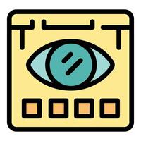 Eye tracking software analyzing user attention on website interface vector