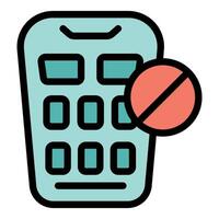 No phone allowed, mobile phone use is forbidden, phone restriction icon, no smartphone sign vector