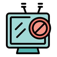 No tv signal showing restricted access to television programs vector