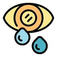 Crying eye shedding tears, expressing sadness and sorrow vector