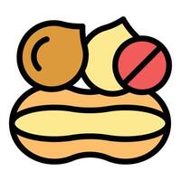 Peanut allergy preventing consumption of nuts and legumes vector
