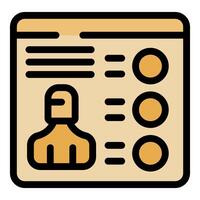 Online survey showing customer feedback with user profile and evaluation form vector