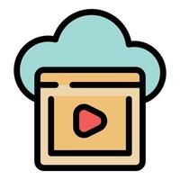 Cloud computing streaming player storing entertainment content vector