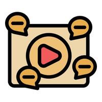 player with comments representing online discussion and feedback vector