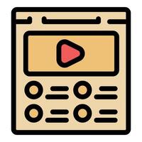 player interface showing play button and control buttons vector
