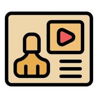 player interface showing user profile and play button vector