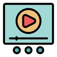 player interface showing play button and progress bar vector