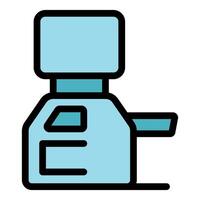 Modern payment terminal processing contactless transactions with nfc technology vector
