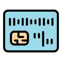 Secure digital payment card featuring chip and magnetic stripe vector