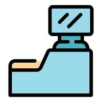 Modern cash register representing financial transactions and commerce vector