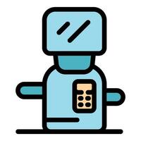 Modern payment terminal processing contactless transactions vector