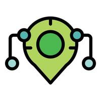 Location icon showing global positioning system tracking vector