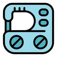 Electric sewing machine stitching fabric with precision and speed vector