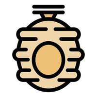 Round beehive for producing honey and protecting bees vector