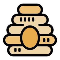 Beehive entrance with round shape representing honey production and storage vector